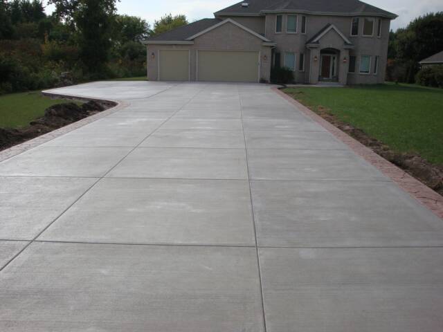 regular concrete driveway