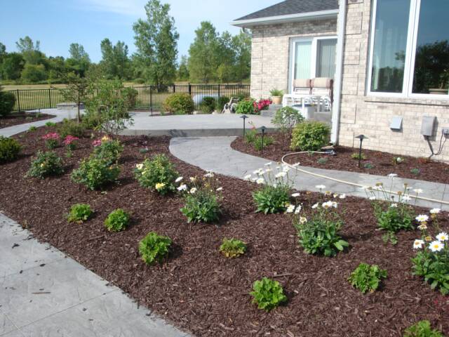 stamped sidewalks